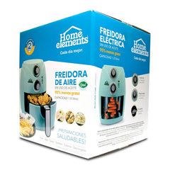 Freidora de aire 1.8 litros HOME ELEMENTS línea mint