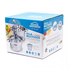 Olla multiusos HOME ELEMENTS 3 piezas