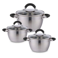 Set x 3 ollas en acero inoxidable HOME ELEMENTS