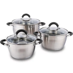 Set x 3 ollas en acero inoxidable HOME ELEMENTS