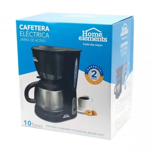 Cafetera eléctrica 10 tazas HOME ELEMENTS