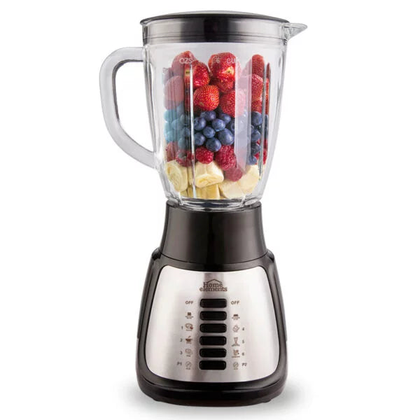Licuadora silver – vaso de vidrio HOME ELEMENTS