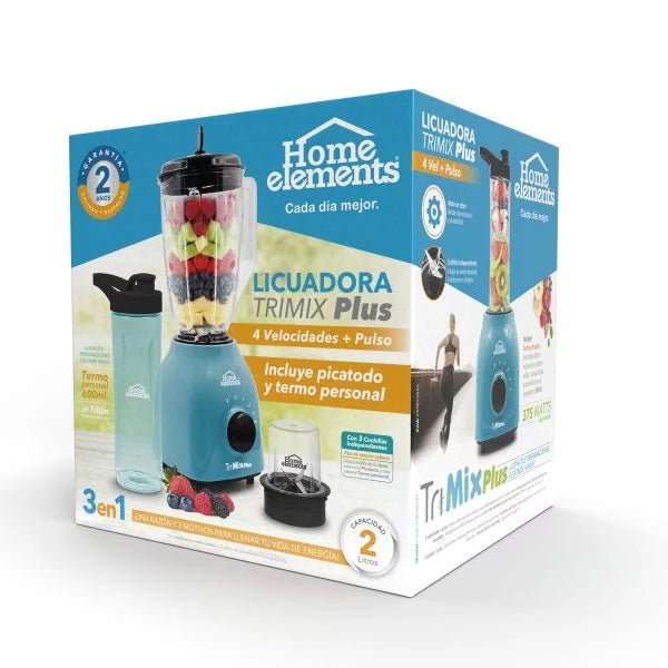 Licuadora trimix plus - Azul turquesa HOME ELEMENTS
