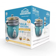 Olla arrocera 1.8 litros con vaporera externa  HOME ELEMENTS