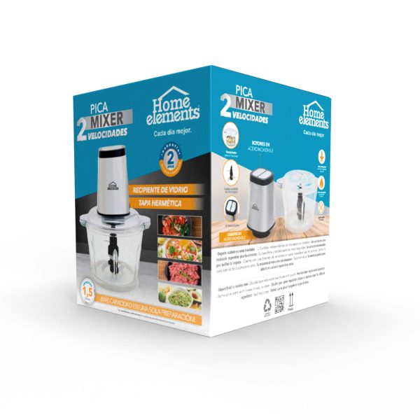 Pica mixer - procesador 2 velocidades HOME ELEMENTS