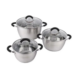 Set x 3 ollas en acero inoxidable HOME ELEMENTS