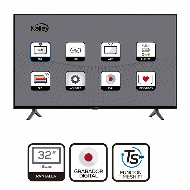 Televisor KALLEY 32 pulgadas 81 cm TV32HDG HD LED