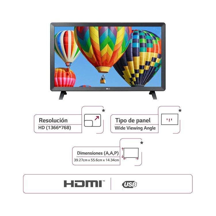 Televisor LG 24TL520V-PD HD LED plano 24 pulgadas