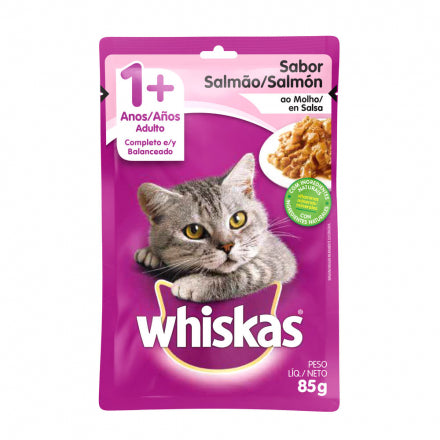 Comida húmeda  WHISKAS gatos adultos salmón